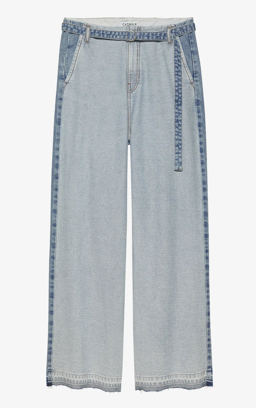 Catwalk Junkie Wide leg jeans met two tone effect