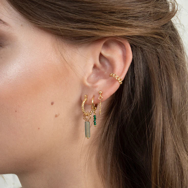 ByNouck Earring Green Beads