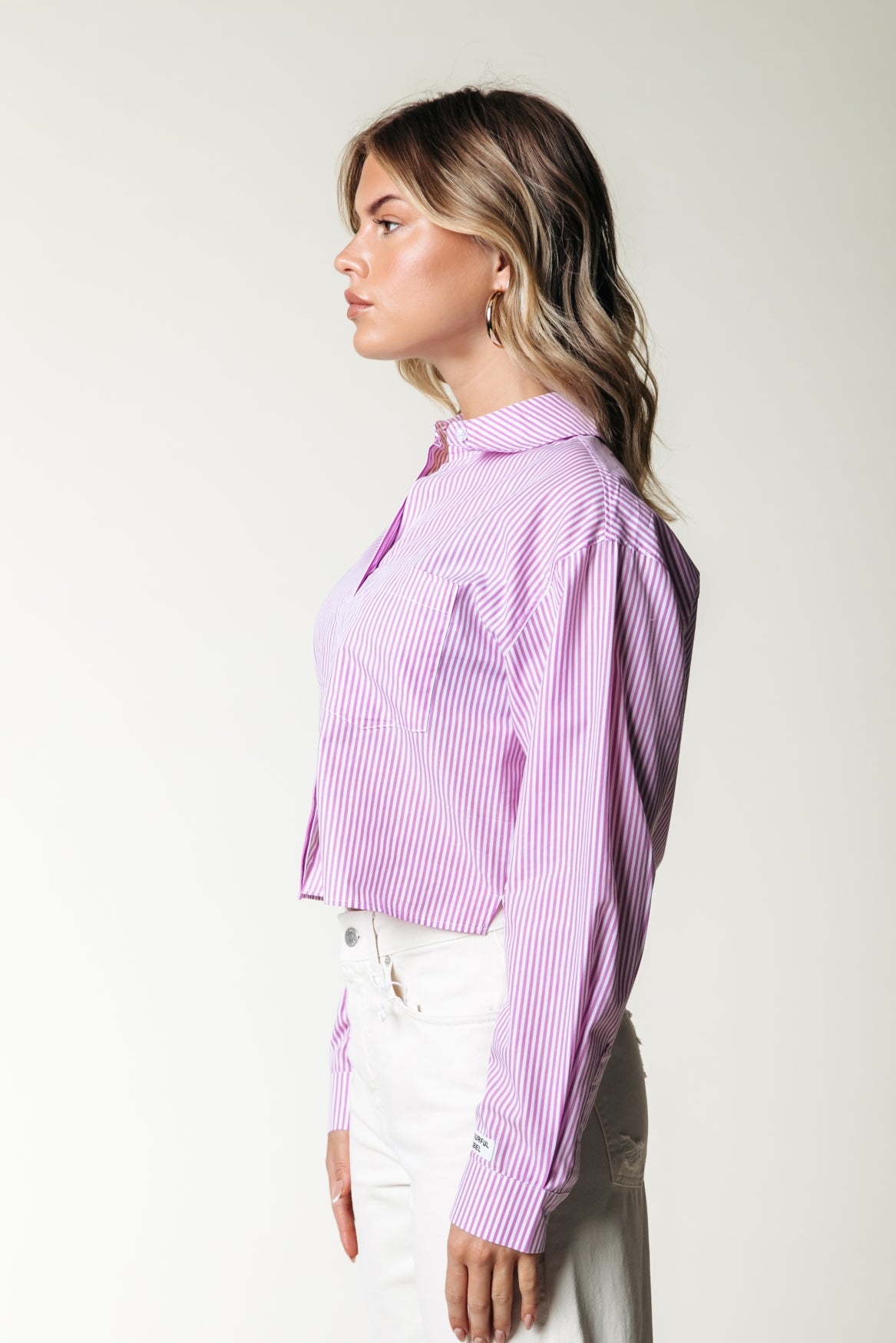 Colourful Rebel Aliya Stripe Boxy Blouse
