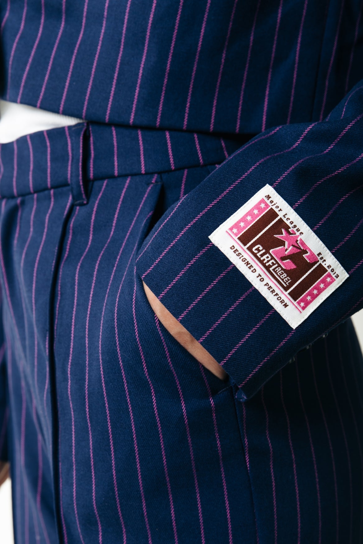 Colourful Rebel Rus Pinstripe Pants