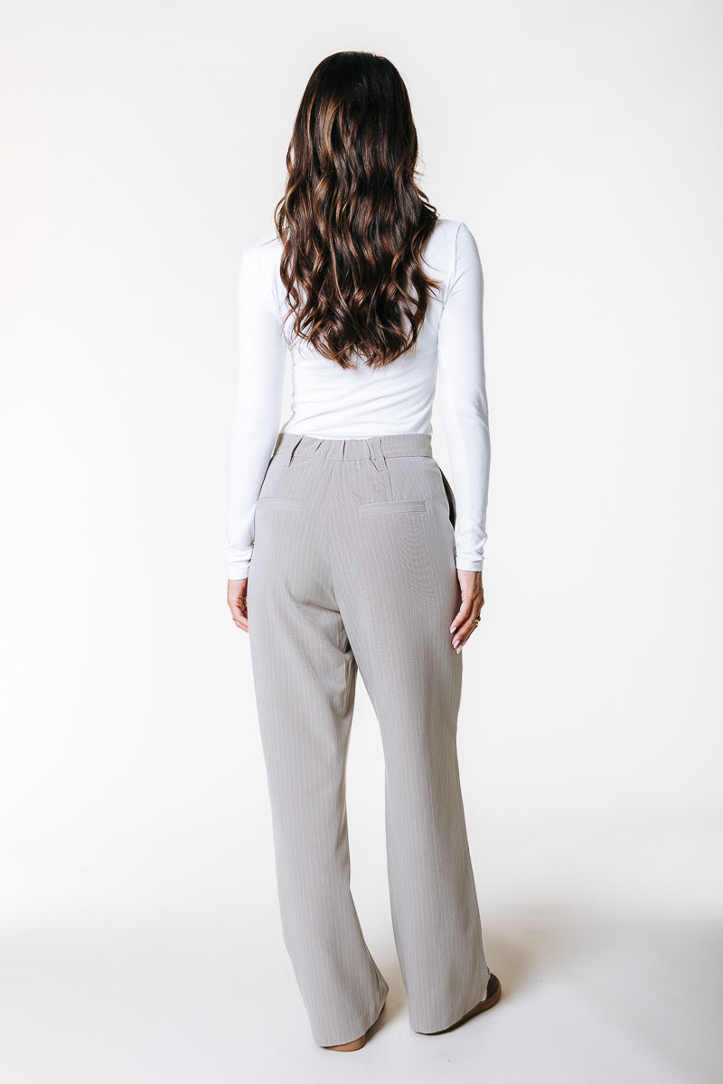 Colourful Rebel Rus Pinstripe Straight Pants
