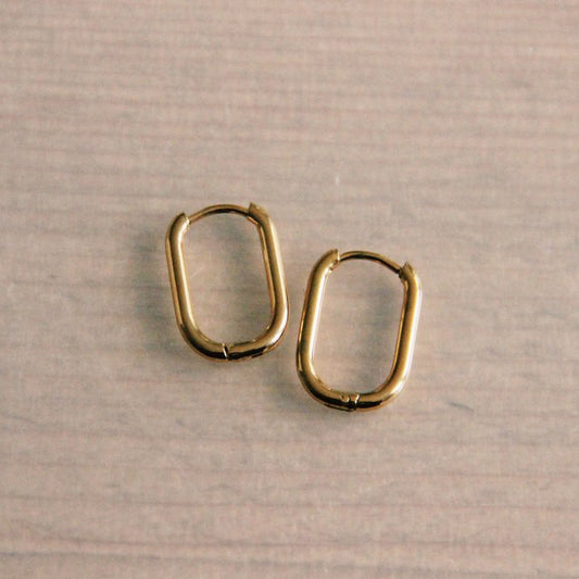 RVS creool ovaal 16mm "basic" - goud