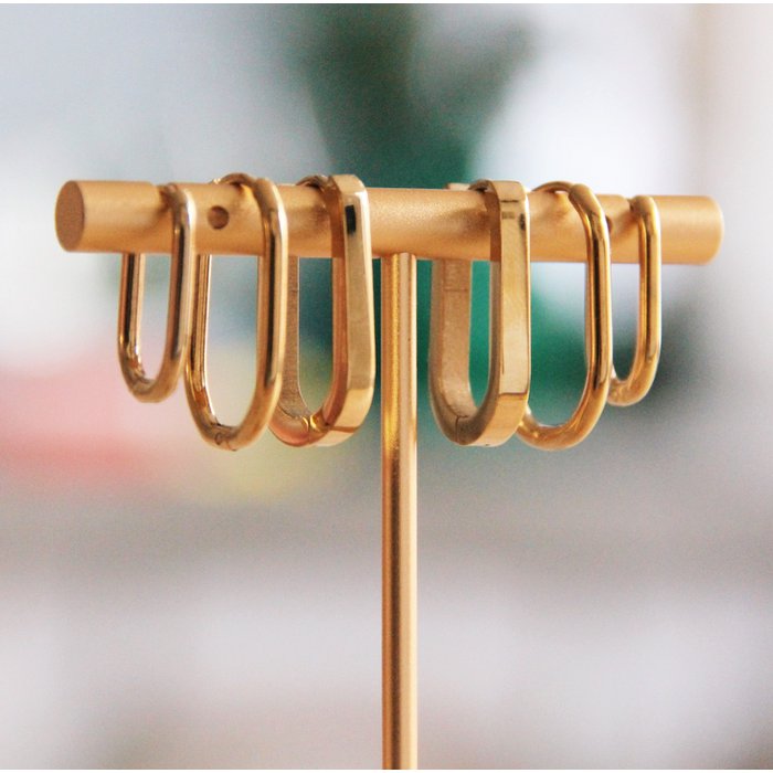 RVS creool ovaal 16mm "basic" - goud