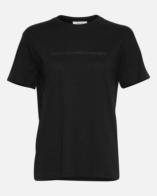 MSCHLiv Organic Logo Tee Zwart